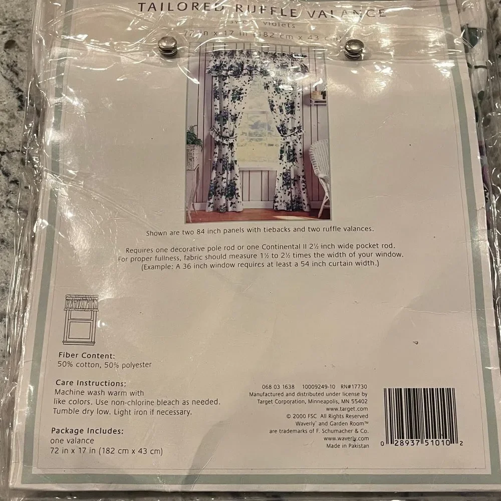 Waverly Garden Room Floral Valance Curtain 72